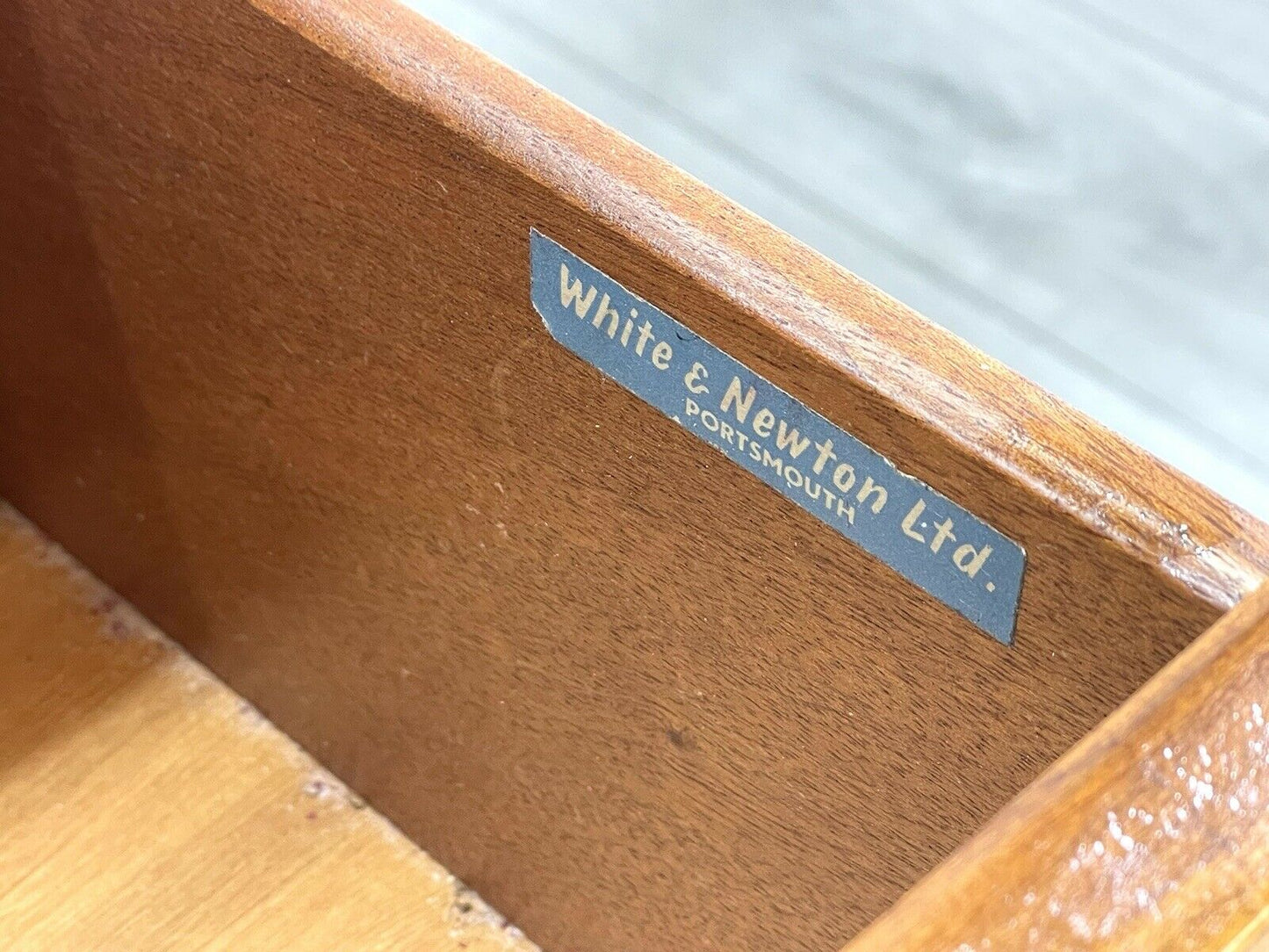 White and Newton, Retro Teak Dressing Table with Mirror