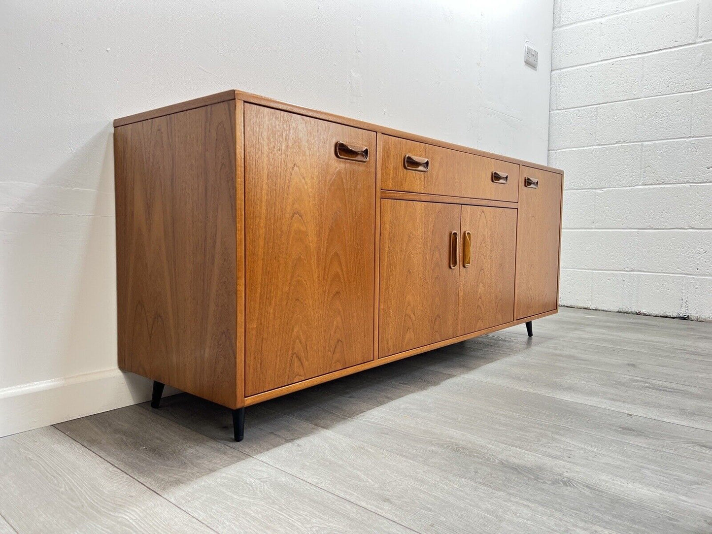 G Plan Fresco, Mid Century Teak Sideboard on Dansette Legs