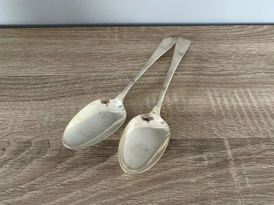 Pair Of 999 Silver Serving Spoons By Percy Whiehouse, Dublin 1839