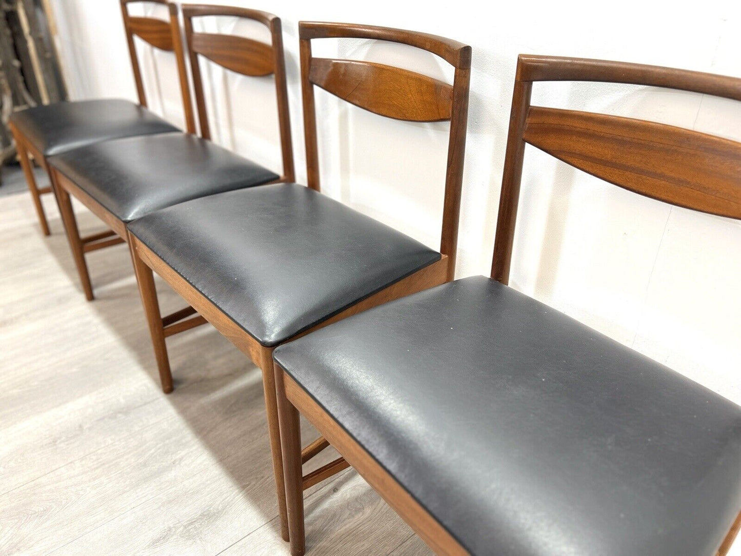 Mcintosh, Set of 6, Mid Century Teak Dining Chairs Including 2 Carvers