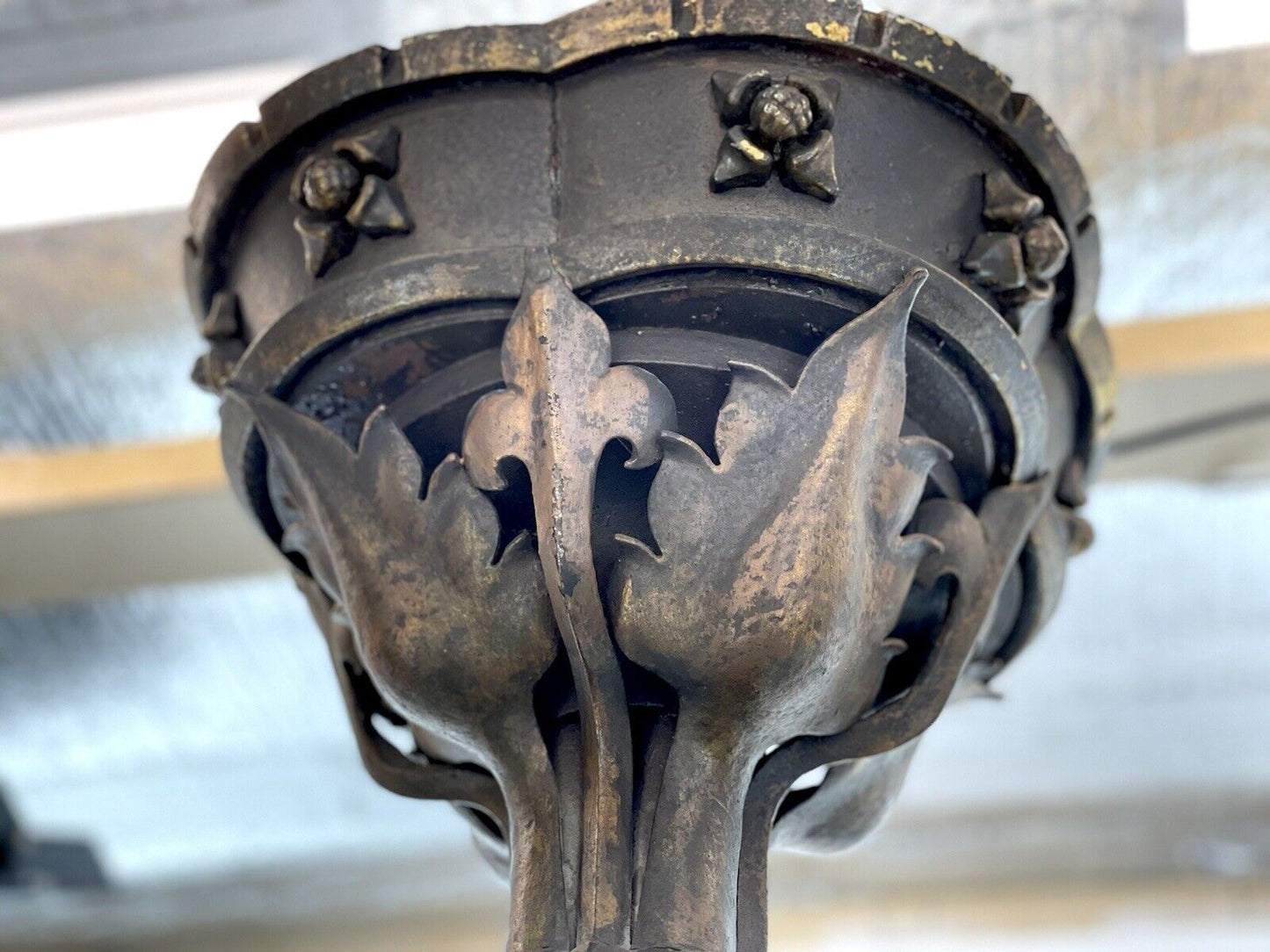 A 19th Century, Wrought Iron, Gothic Revival Paschal / Candle Stand