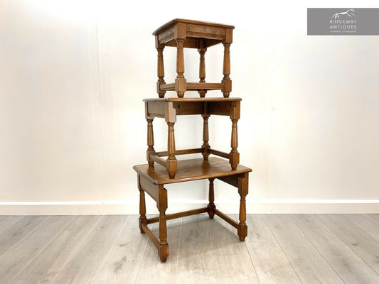 Ercol Old Colonial, Vintage Nest of Tables