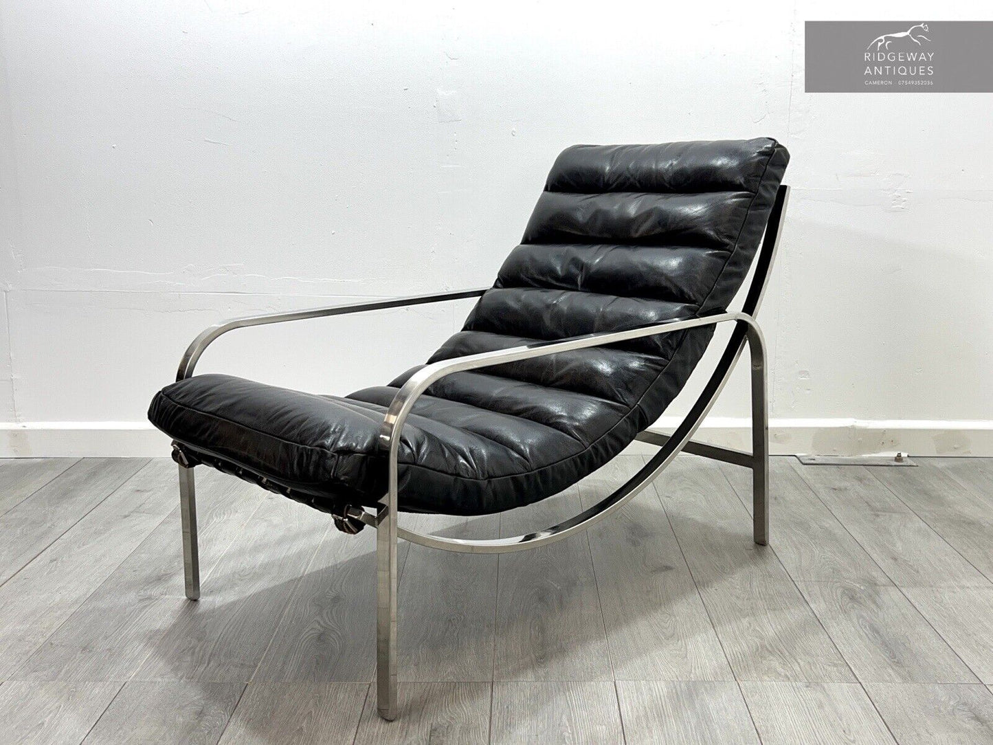 Halo Scott, Modern Leather and Chrome Accent / Lounge Chair for John Lewis