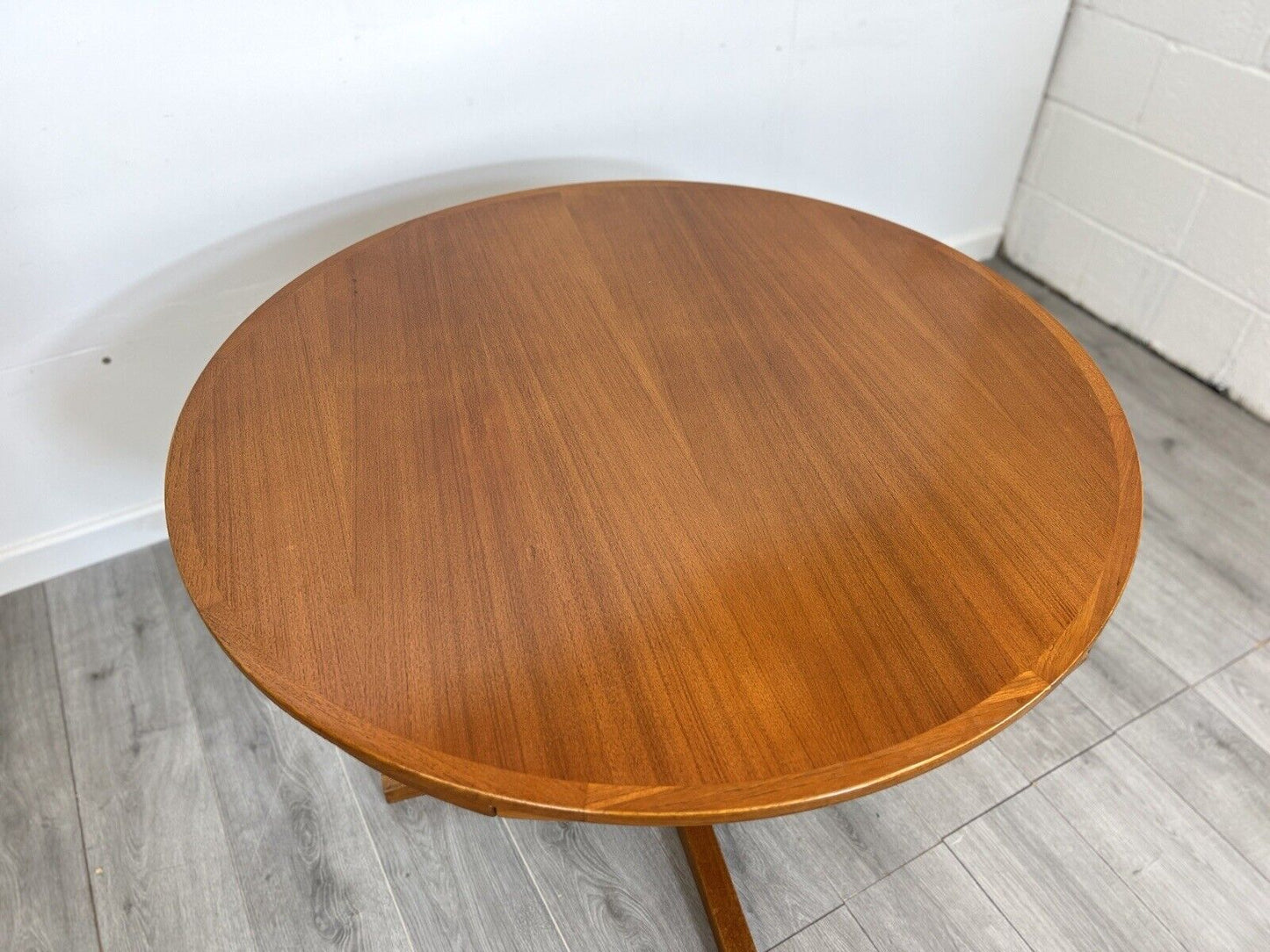 Dyrlund Lotus, Mid Century Circular Teak Extending Dining Table