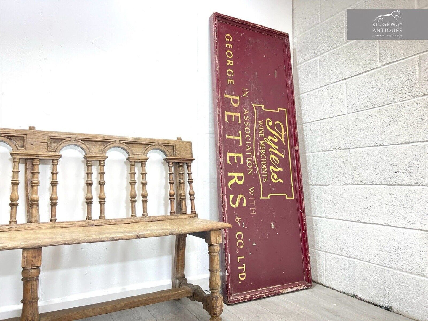 Early 20th Century, Painted Wooden Wine Merchants Shop Sign