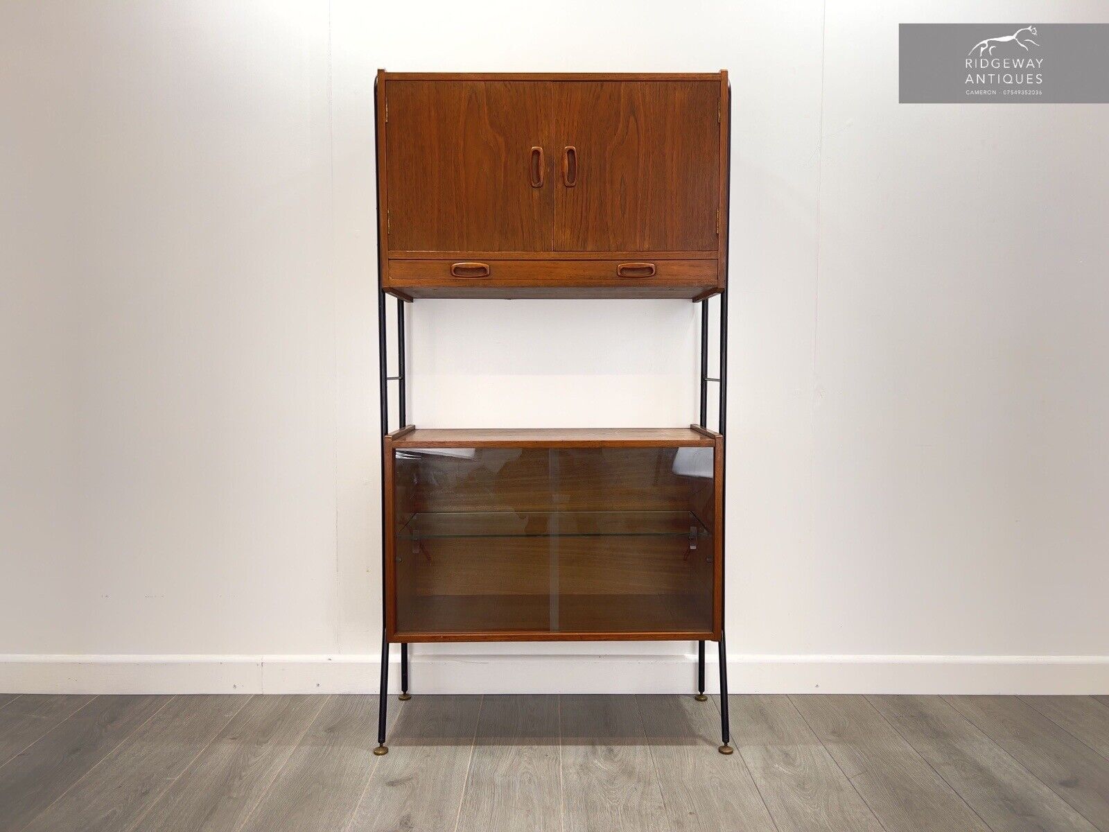 Mid Century, Teak Units and Steel Modular Shelving System
