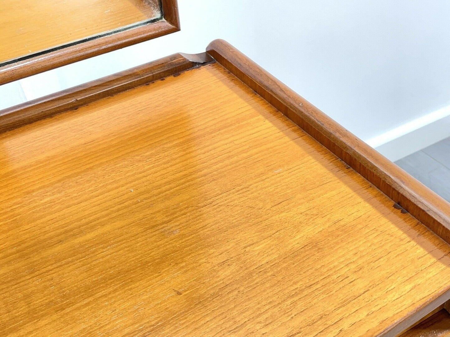 White and Newton, Retro Teak Dressing Table with Mirror