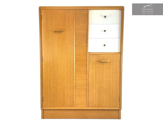 G Plan / E Gomme - China White Gents Wardrobe / Compactum