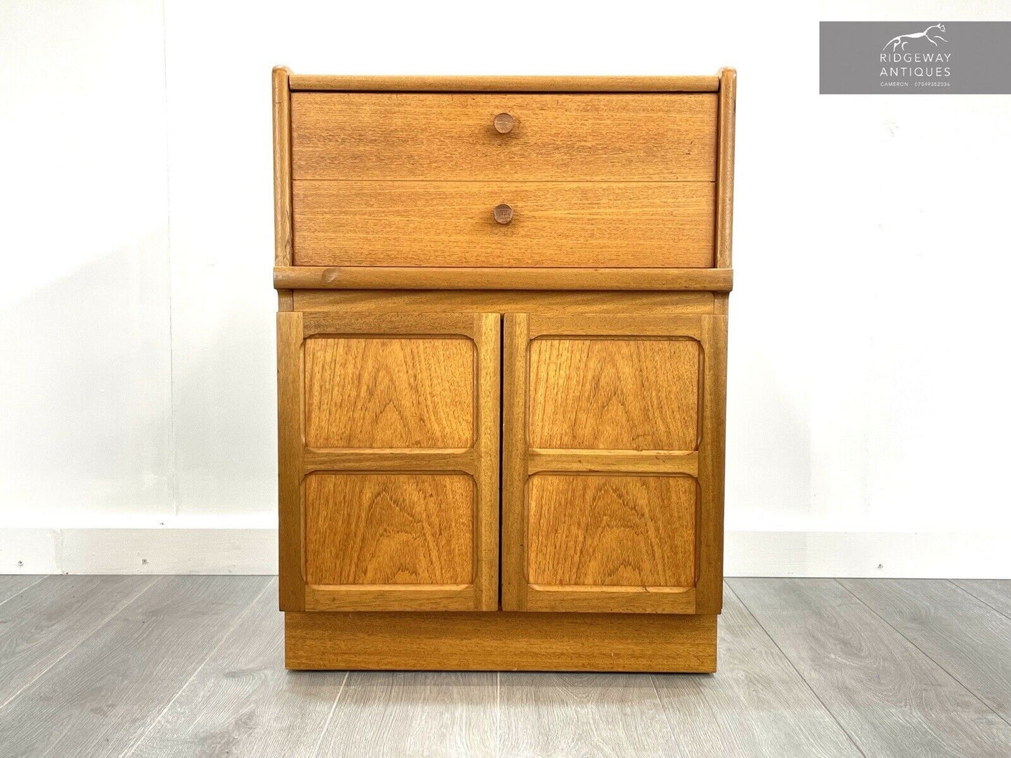 Nathan / Parker Knoll Squares, Vintage Teak Media Cabinet