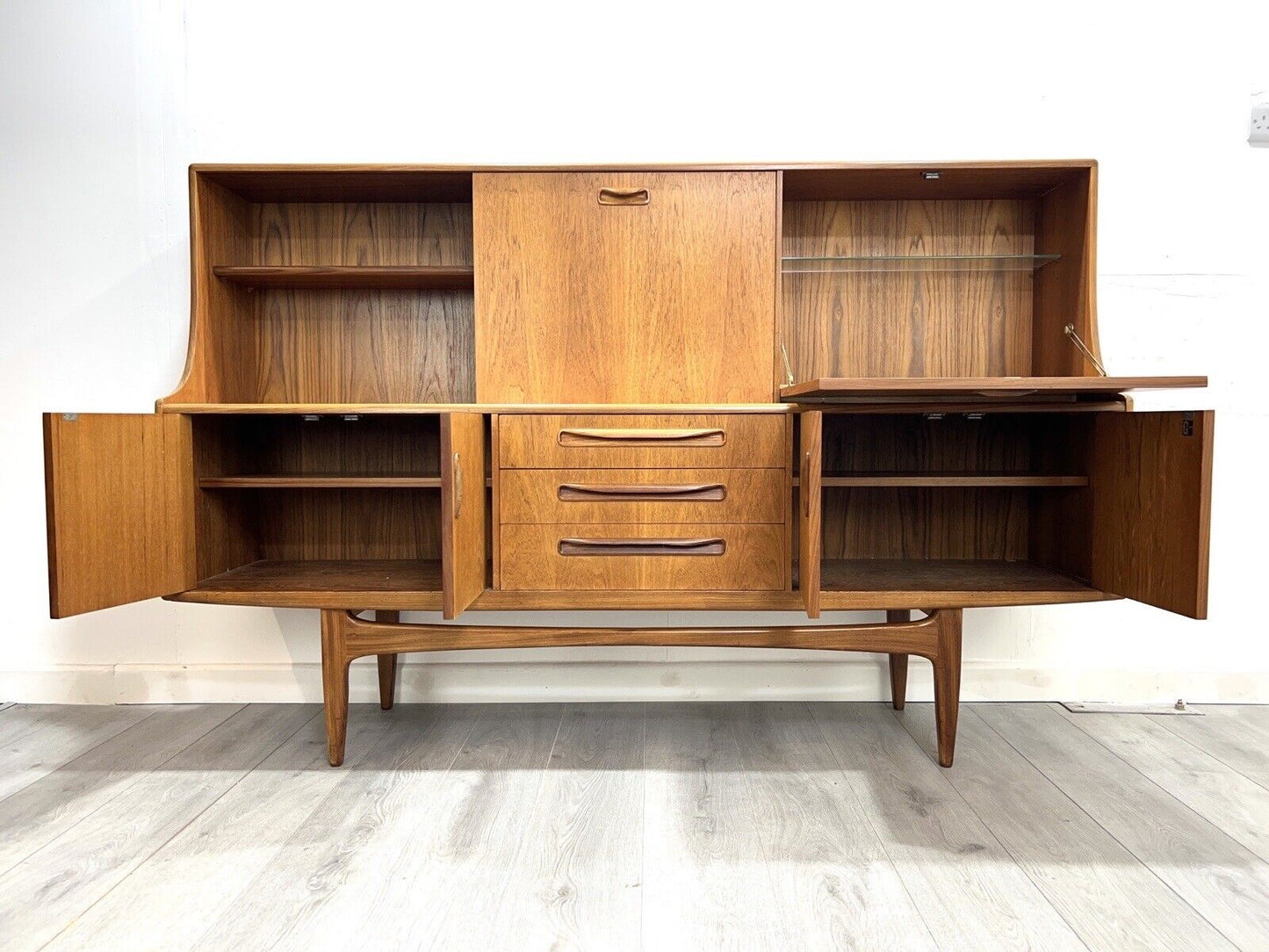 G Plan Fresco, Mid Century Teak Highboard / Tall Sideboard