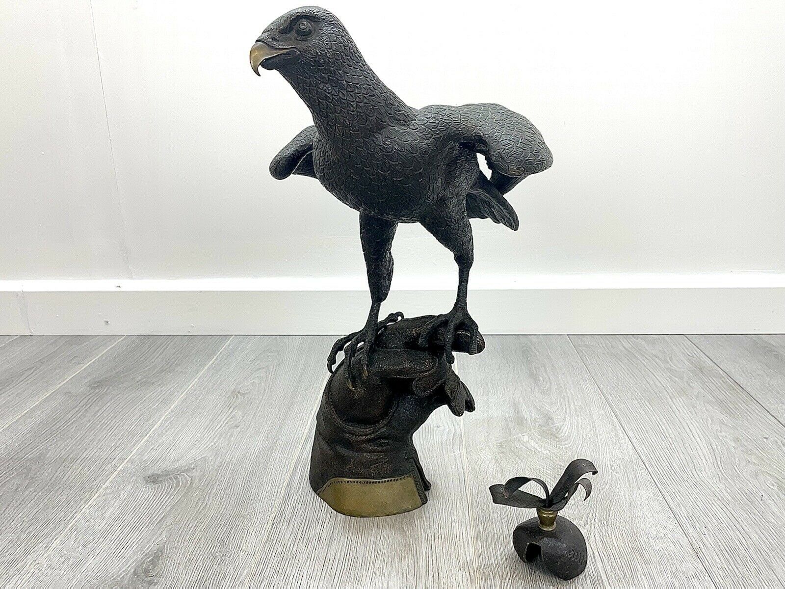 Bronze Falcon, Perched Upon a Falconers Glove - In The Manner of Gallo