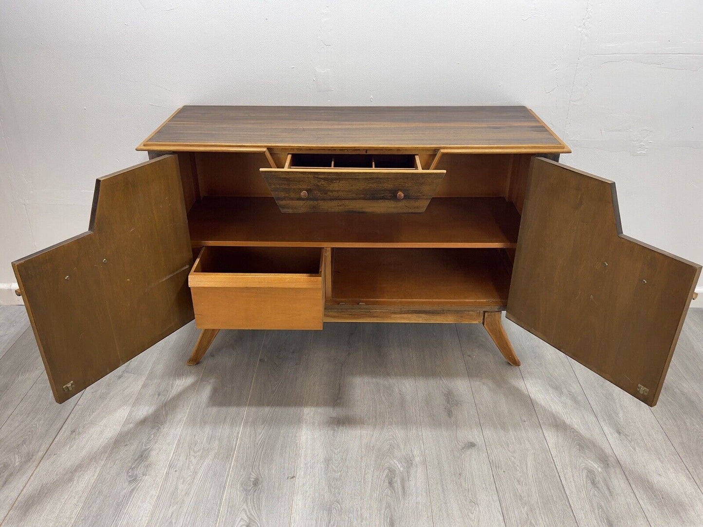 A Mid Century, Unusual Walnut / Zebra Sideboard
