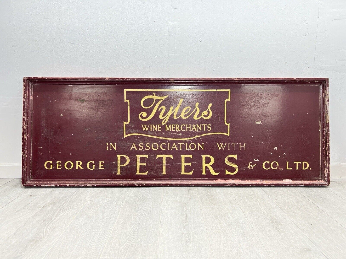 Early 20th Century, Painted Wooden Wine Merchants Shop Sign