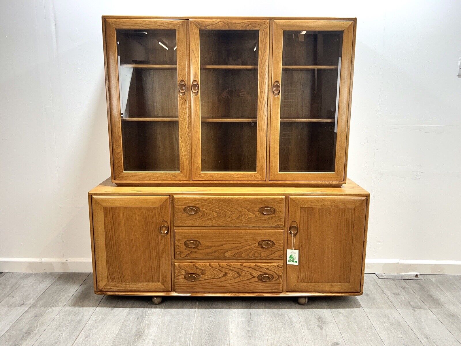 Ercol 455 / 806 Wall Unit / Glazed Display Case