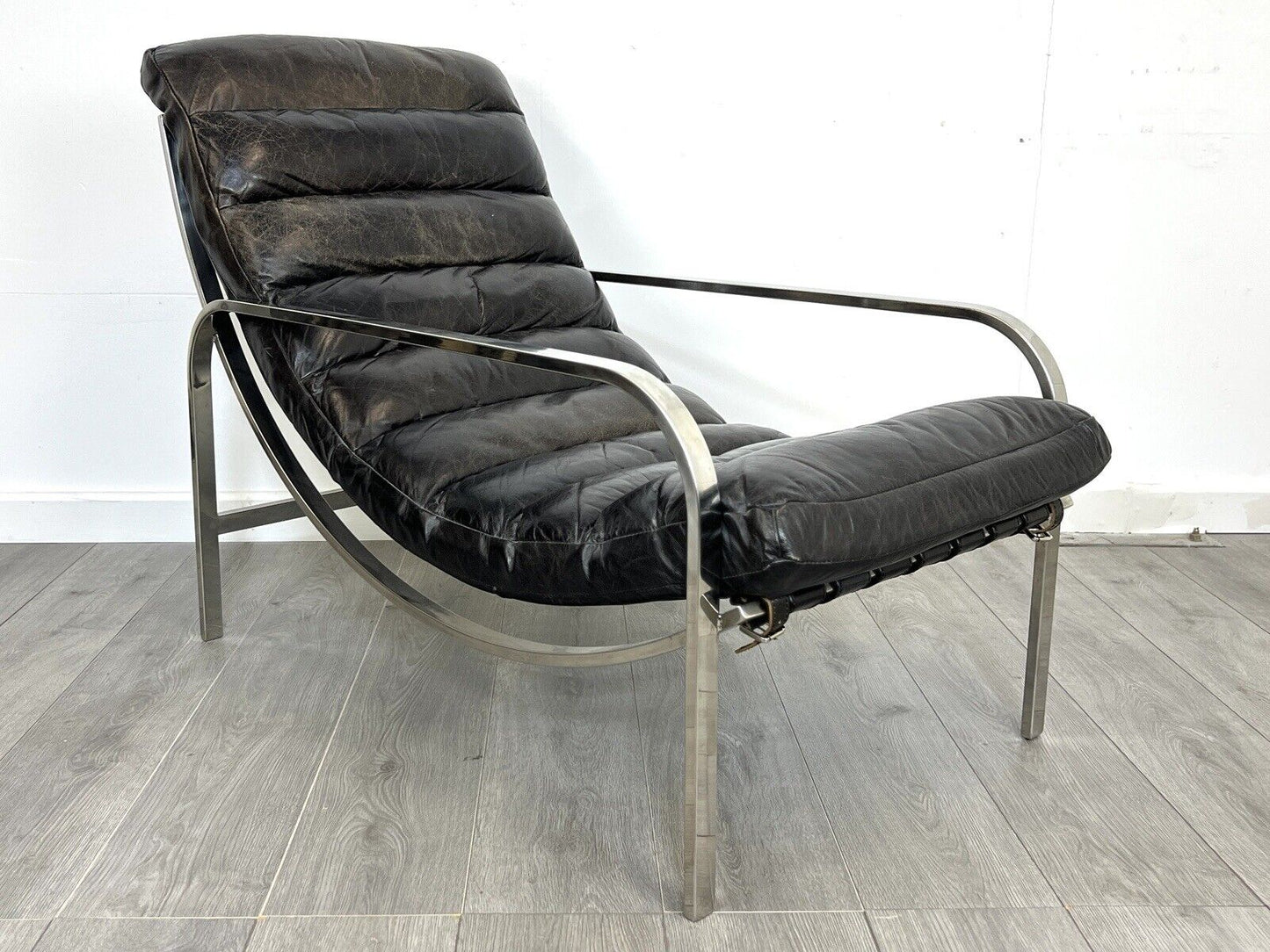 Halo Scott, Modern Leather and Chrome Accent / Lounge Chair for John Lewis