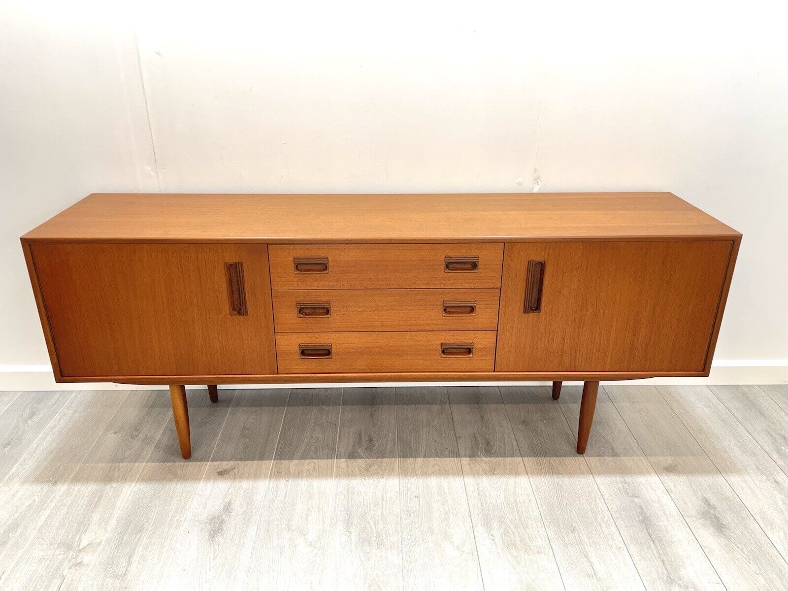 A Vintage Teak, Long Sideboard / Credenza