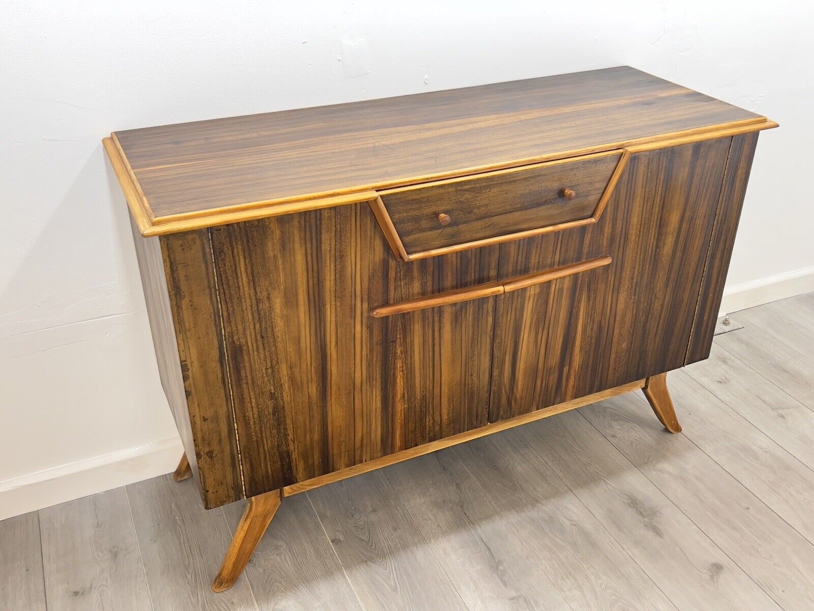 A Mid Century, Unusual Walnut / Zebra Sideboard