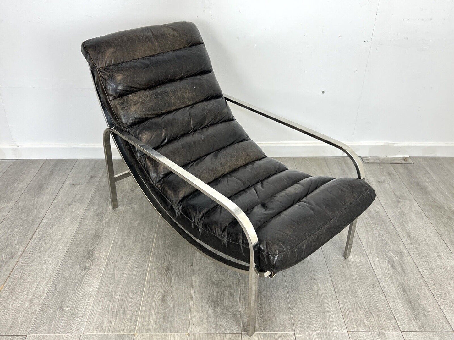 Halo Scott, Modern Leather and Chrome Accent / Lounge Chair for John Lewis