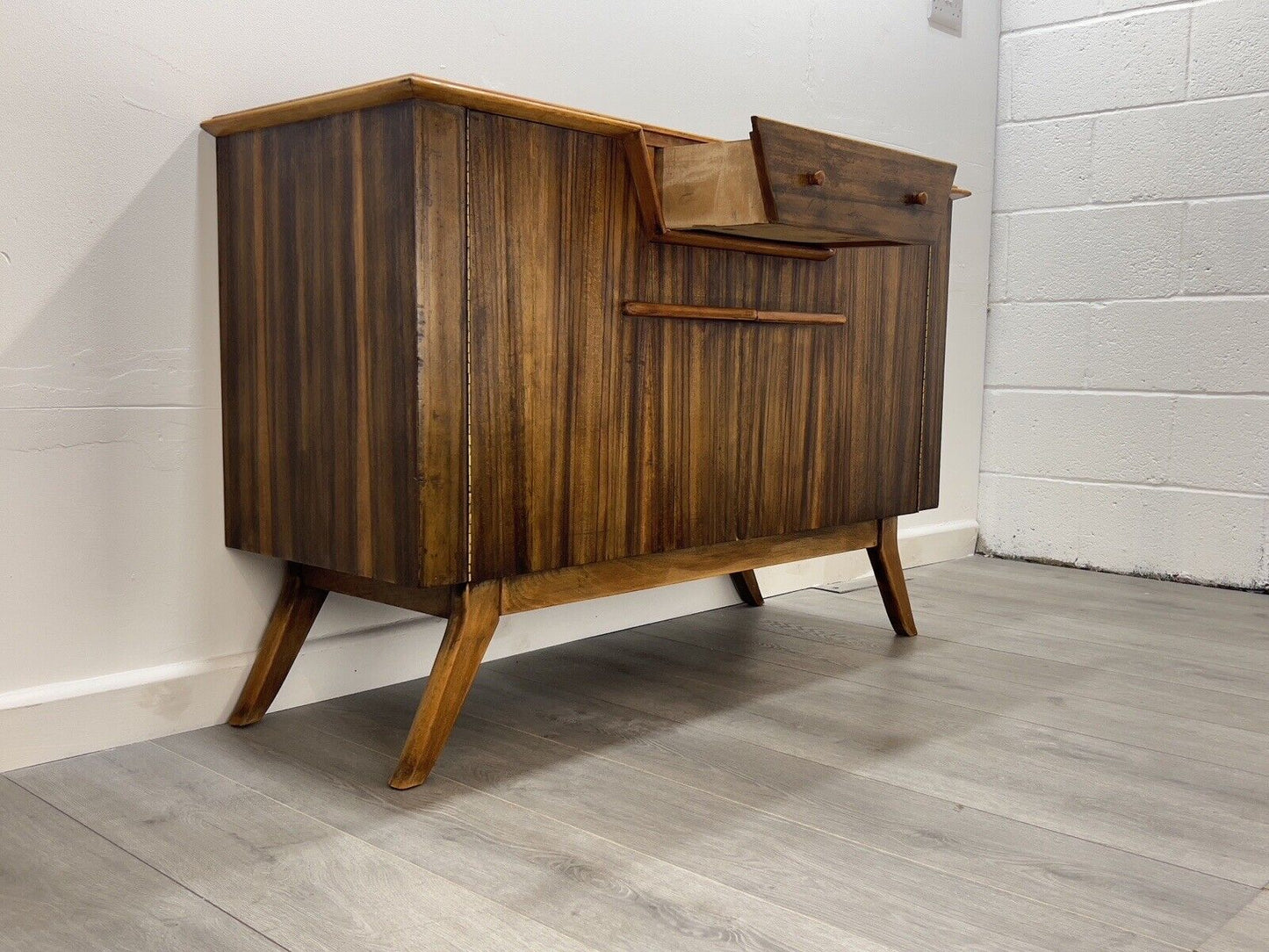 A Mid Century, Unusual Walnut / Zebra Sideboard