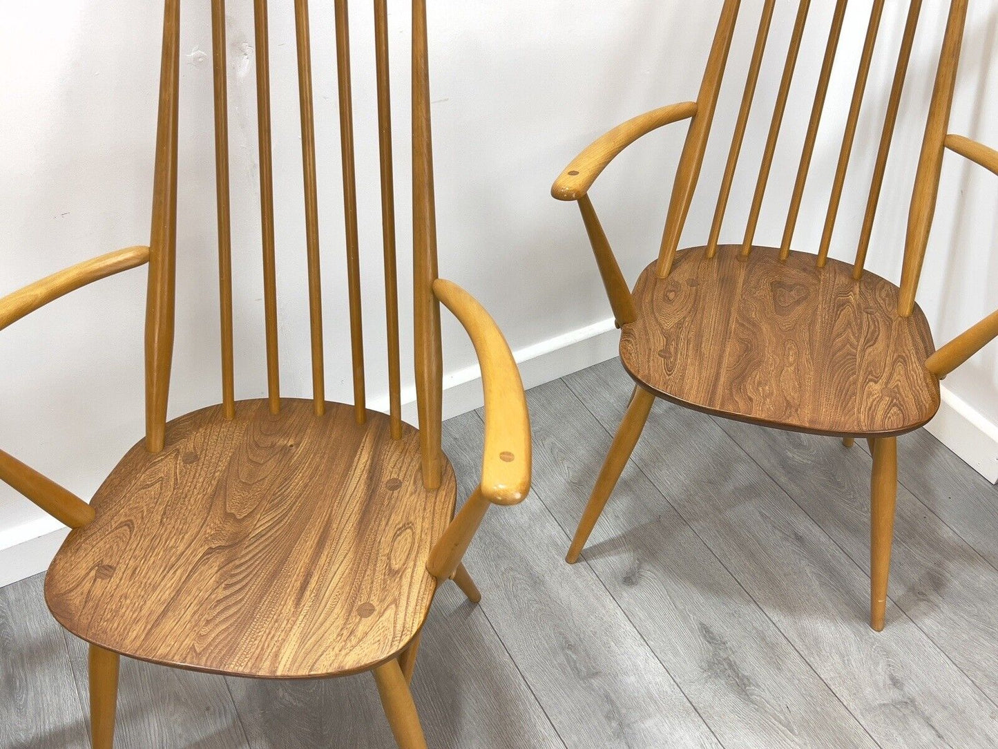 Ercol Goldsmith, Set of 4 Model 369A Mid Century Dining Chairs
