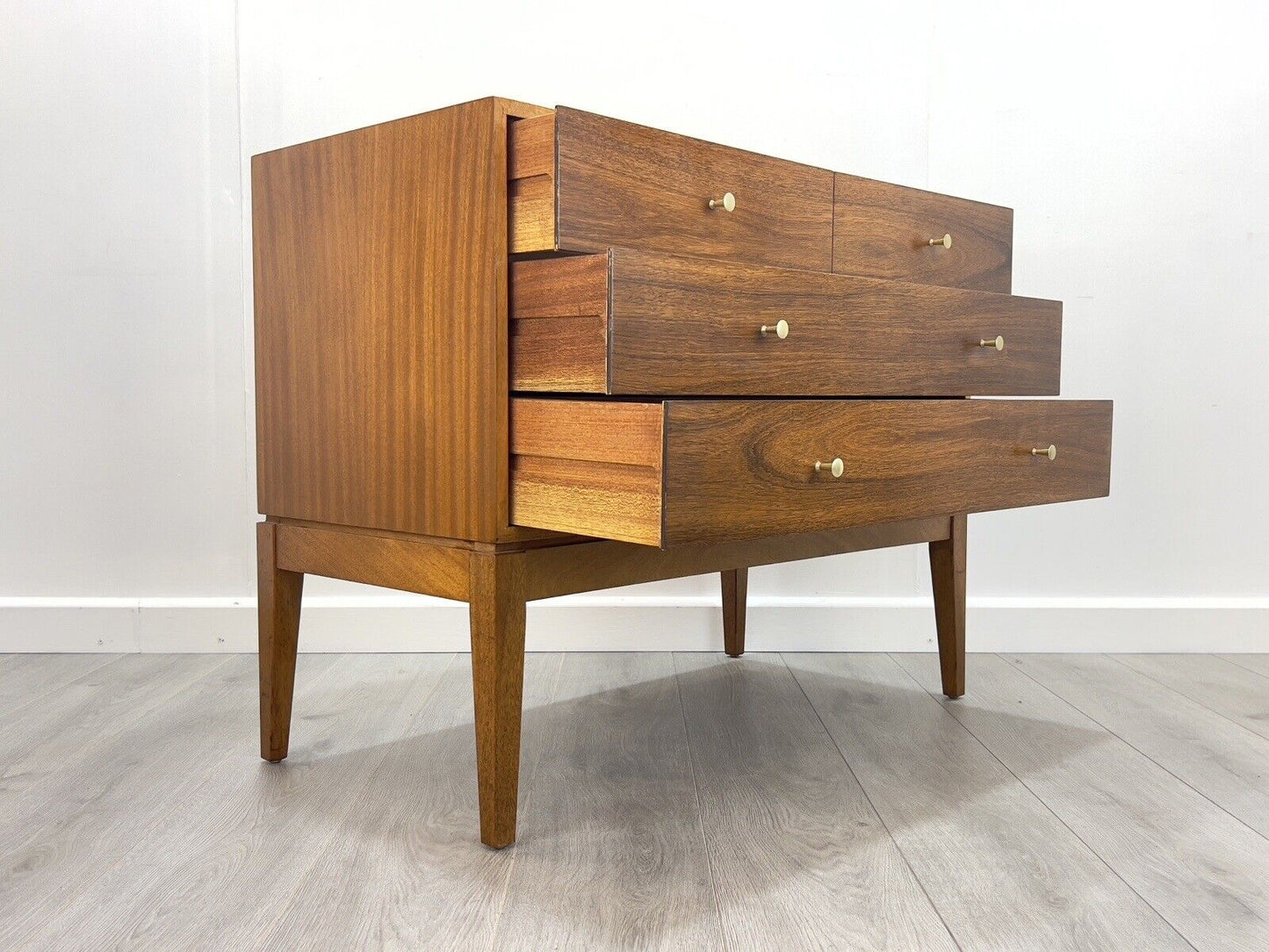 Peter Hayward for Uniflex, Mid Century, Walnut Chest of Drawers