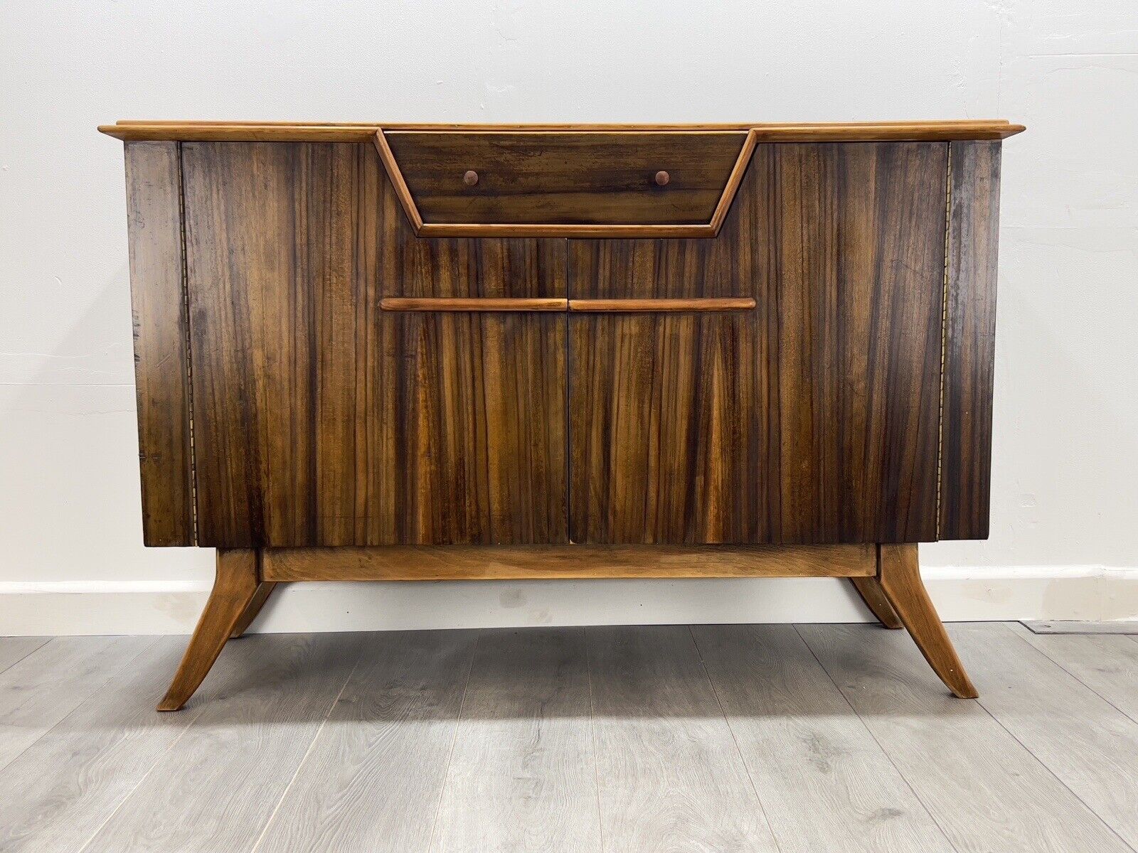 A Mid Century, Unusual Walnut / Zebra Sideboard