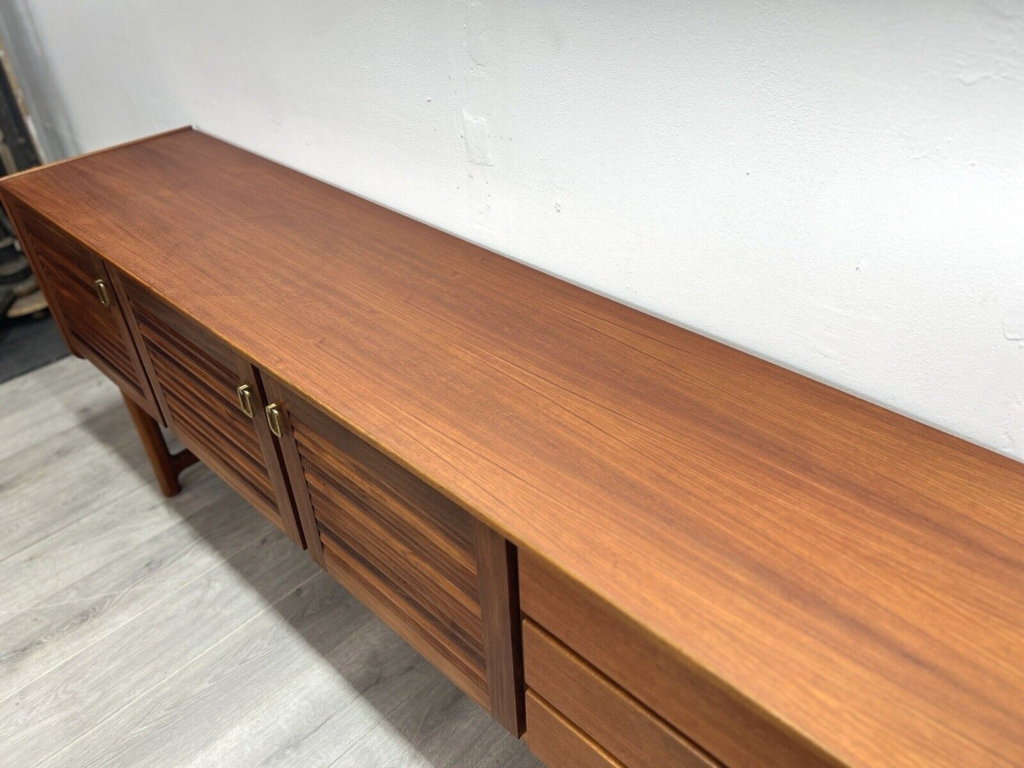 Mcintosh Of Kirkcaldy, Mid Century Teak, Louvred Door Sideboard