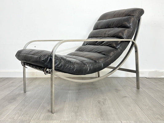 Halo Scott, Modern Leather and Chrome Accent / Lounge Chair for John Lewis
