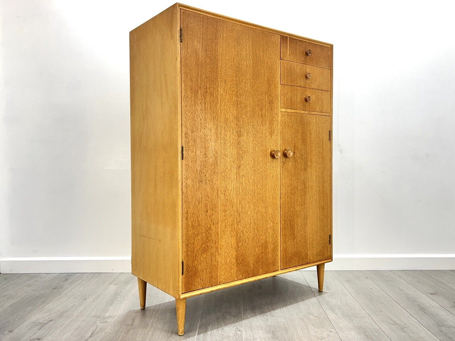 Meredew, Mid Century Light Oak Compactum / Gentleman’s Wardrobe