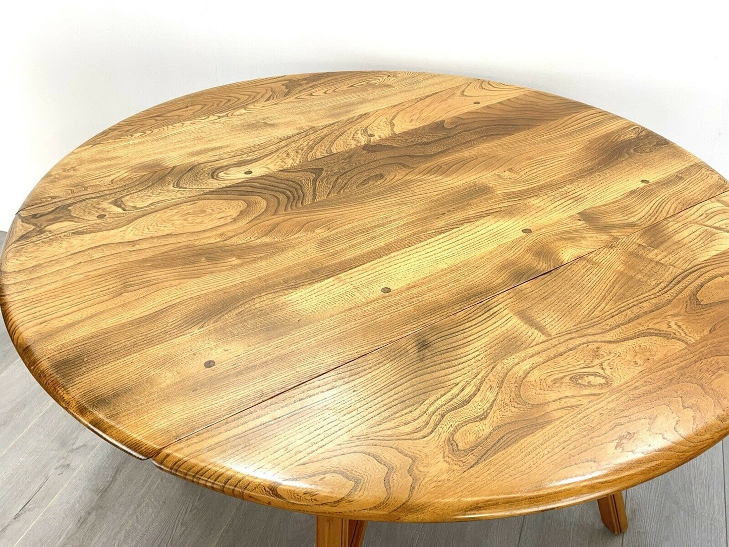 Ercol Model 377, Vintage Elm Drop Leaf Dining Table