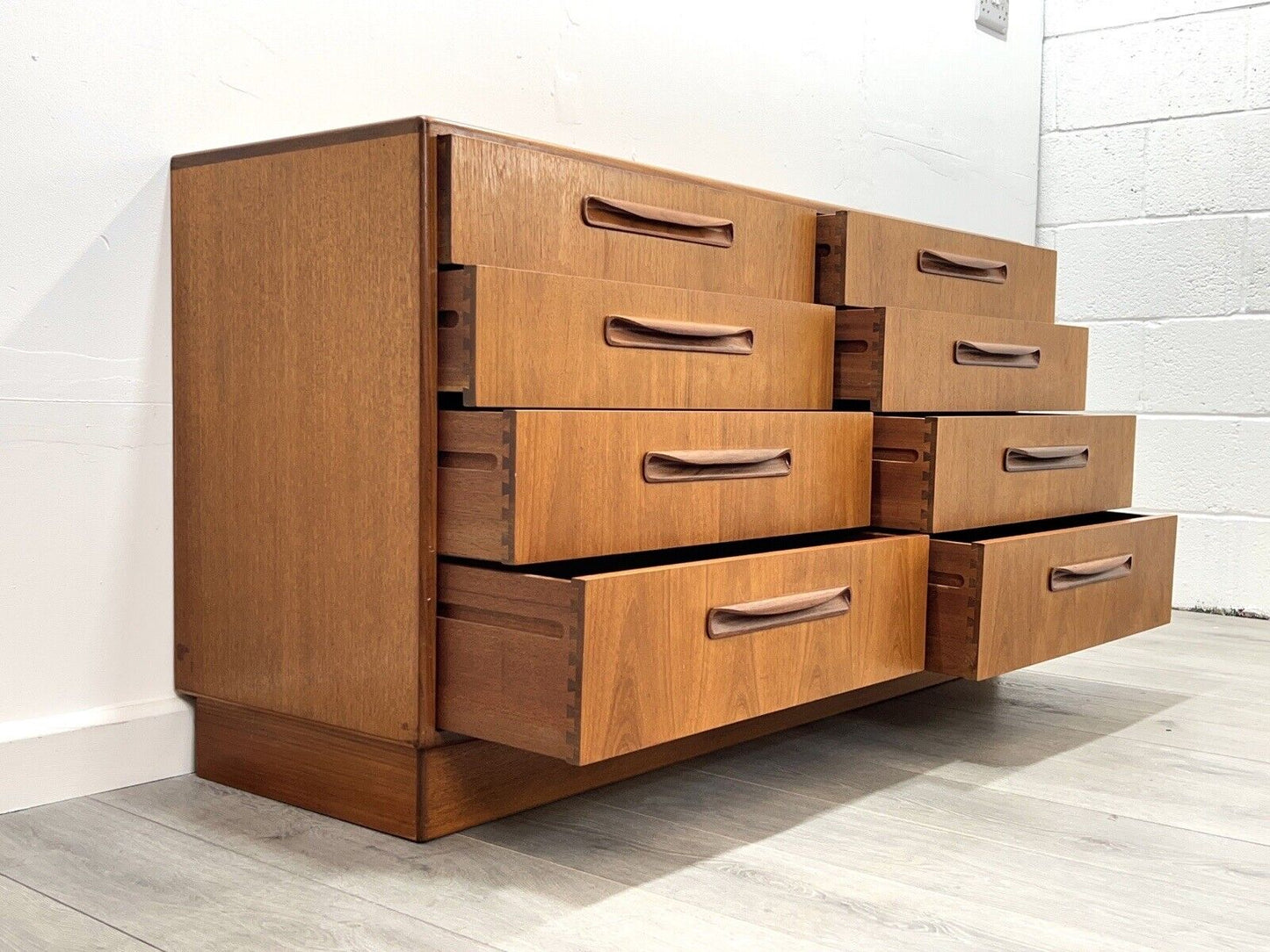 G Plan Fresco, Mid Century Bank Of 8 Drawers / Chest Of Drawers