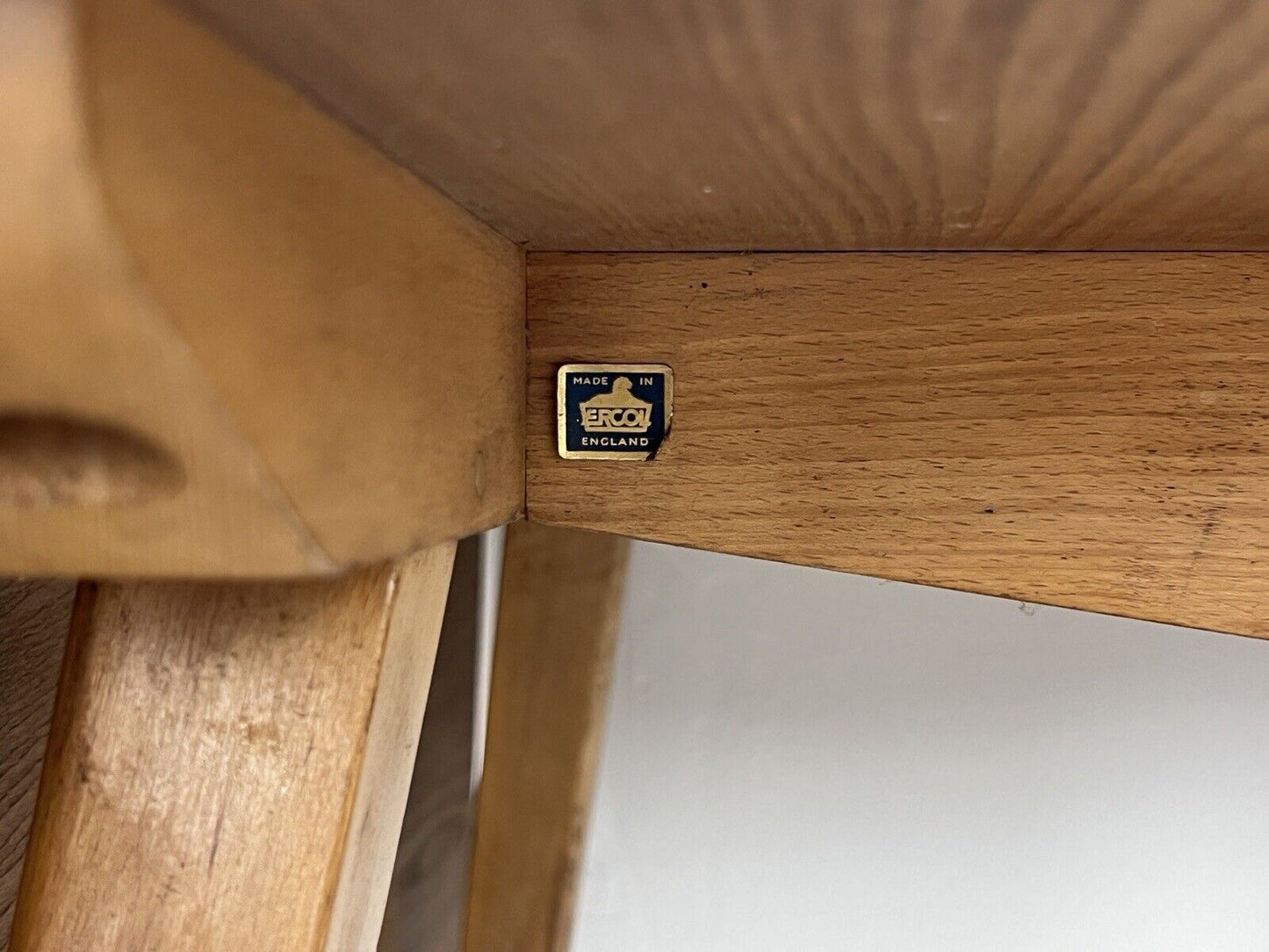 Ercol Model 383, Vintage Blue Label Drop Leaf Rectangular Dining Table