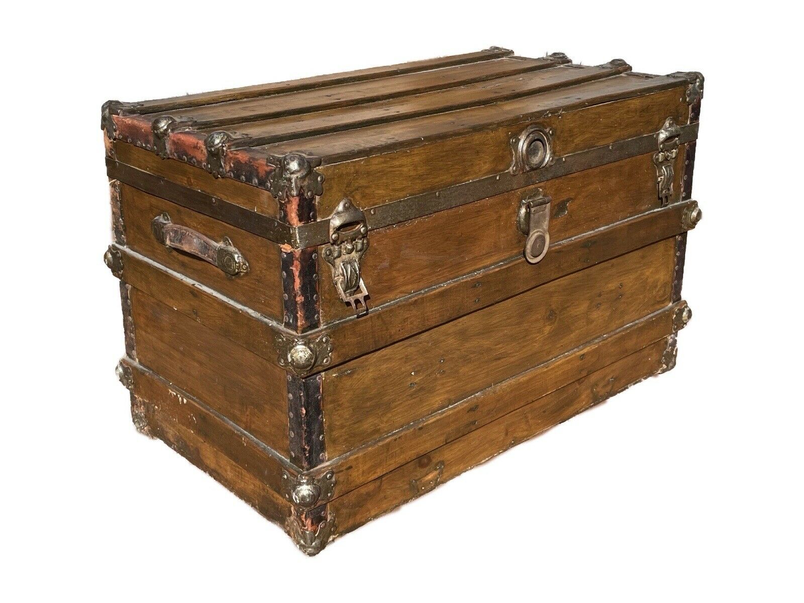 Antique Flat Top Trunk / Chest