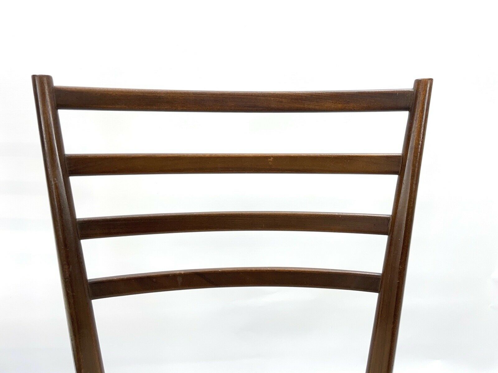Meredew, Vintage Set Of 6 Mahogany Stain, Ladder Back Dining Chairs