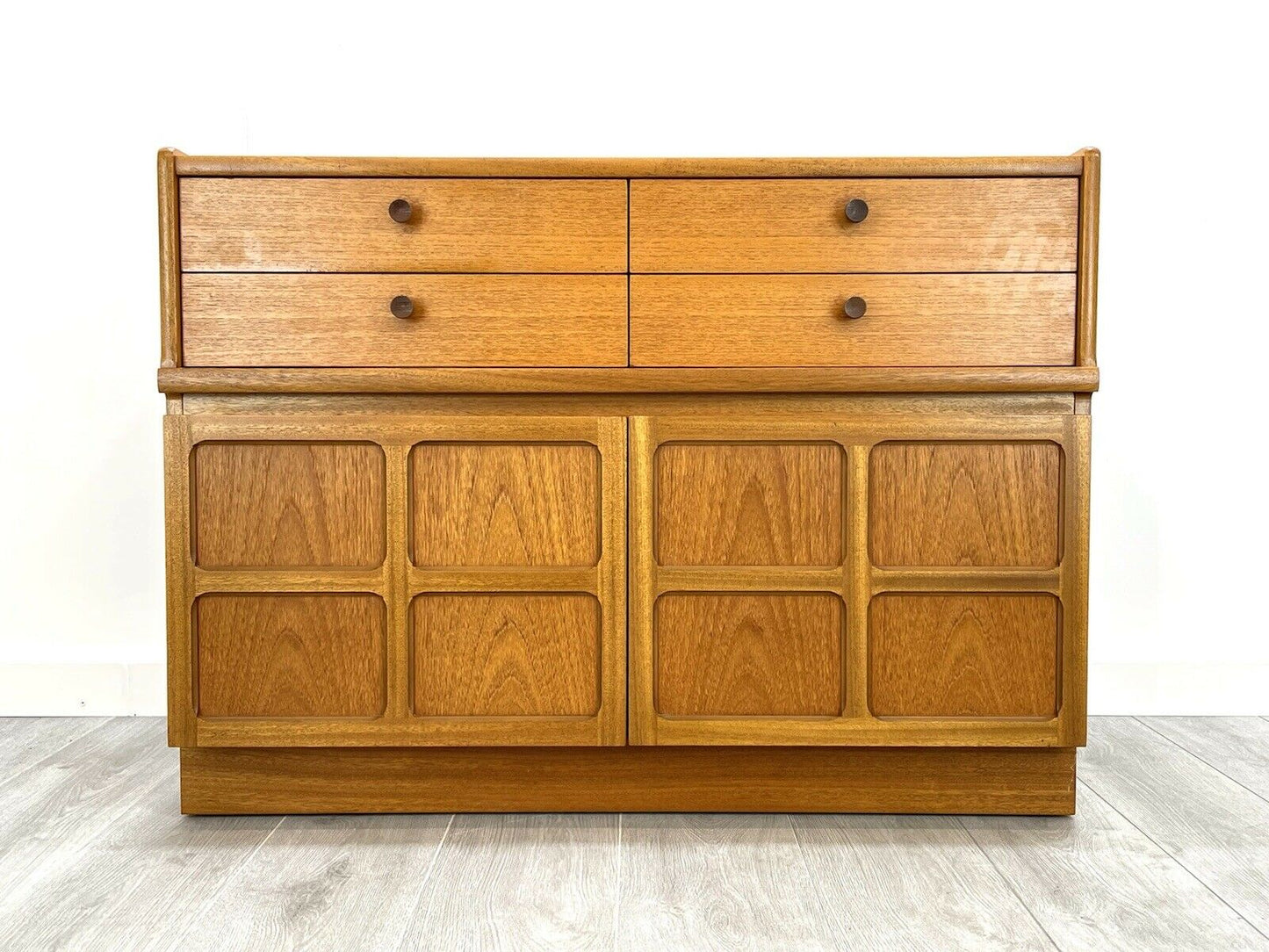 Nathan / Parker Knoll Squares, Mid Century Teak Compact Sideboard / Cupboard
