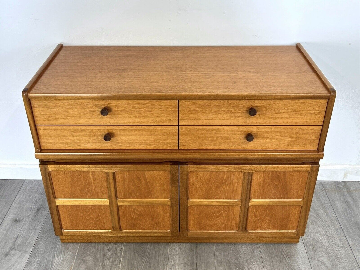 Nathan / Parker Knoll Squares, Mid Century Teak Compact Sideboard / Cupboard