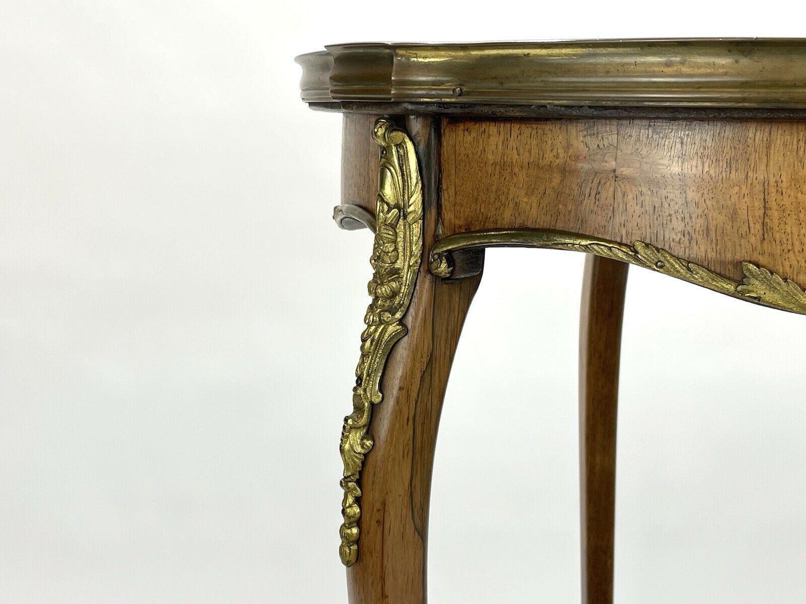 19th Century, French, Marble Top & Ormolu, Walnut Occasional Table