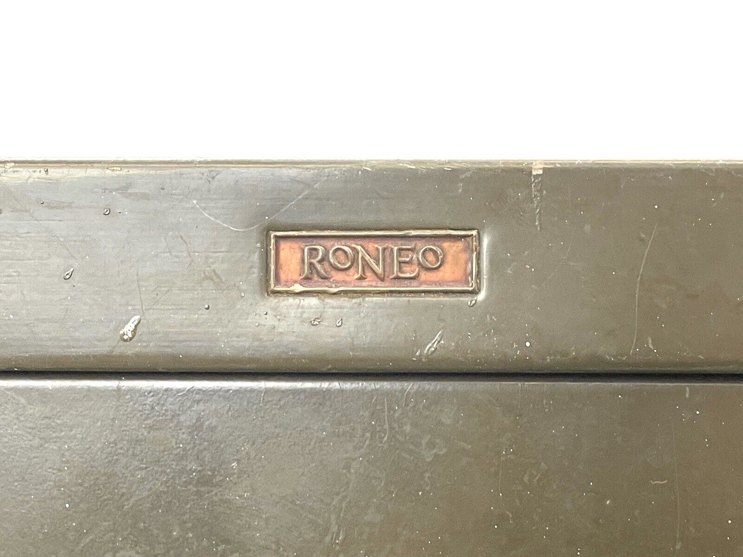 Roneo, Vintage 8 Drawer Filing / Index Cabinet in Dark Green