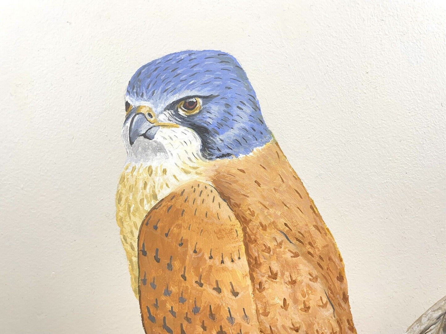 A Hand Painter Bedside Chest of Drawers With Birds of Prey, By Aileen Carash