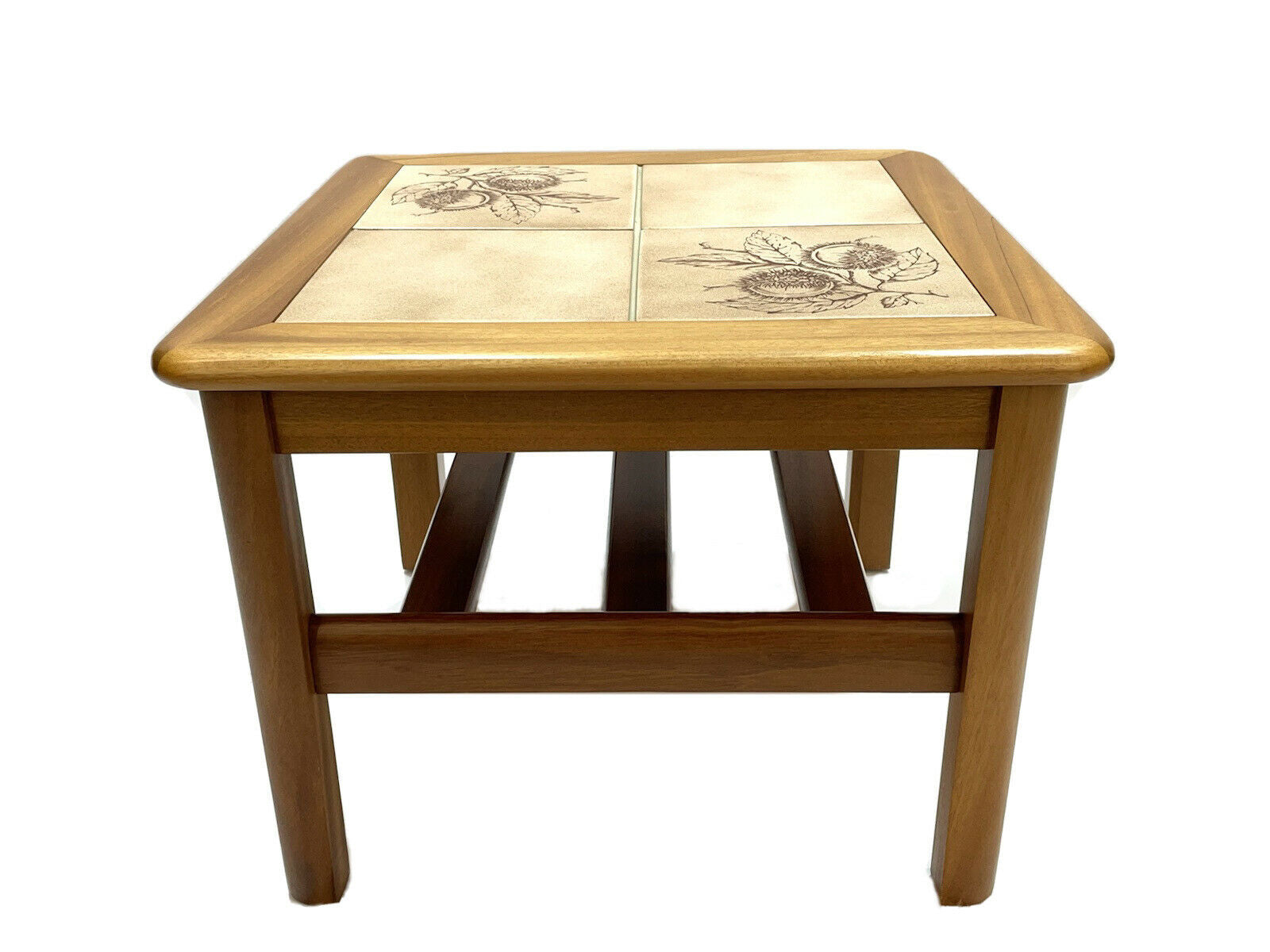 Mid-Century, Tiled, Teak Coffee Table