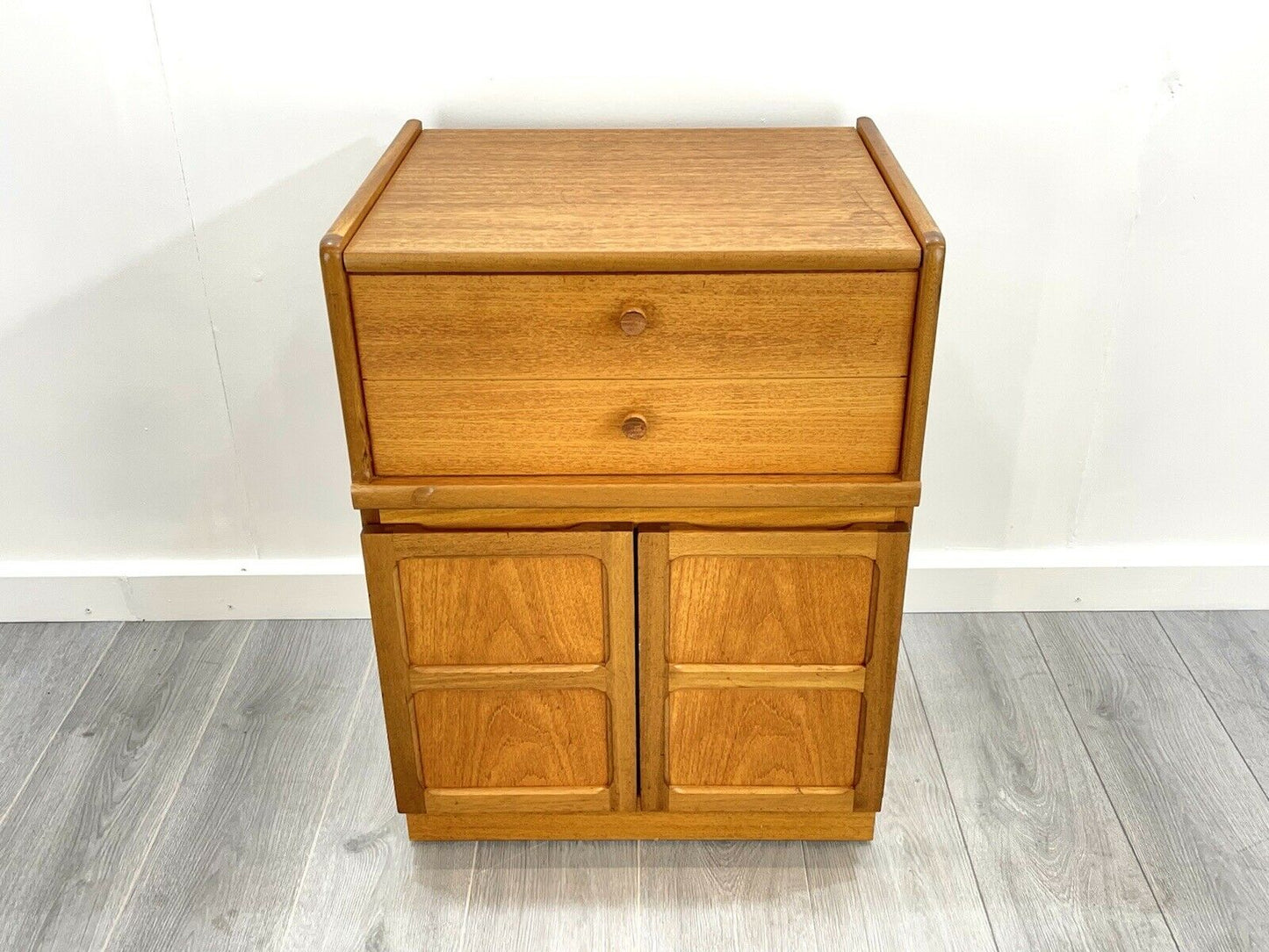 Nathan / Parker Knoll Squares, Vintage Teak Media Cabinet