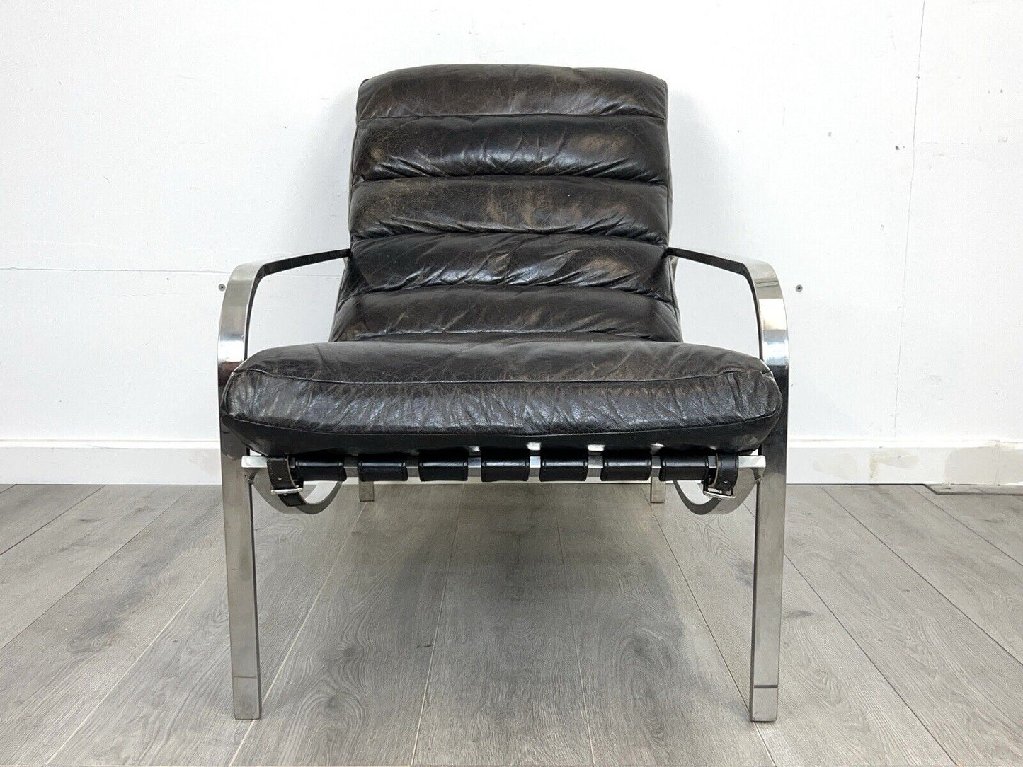 Halo Scott, Modern Leather and Chrome Accent / Lounge Chair for John Lewis