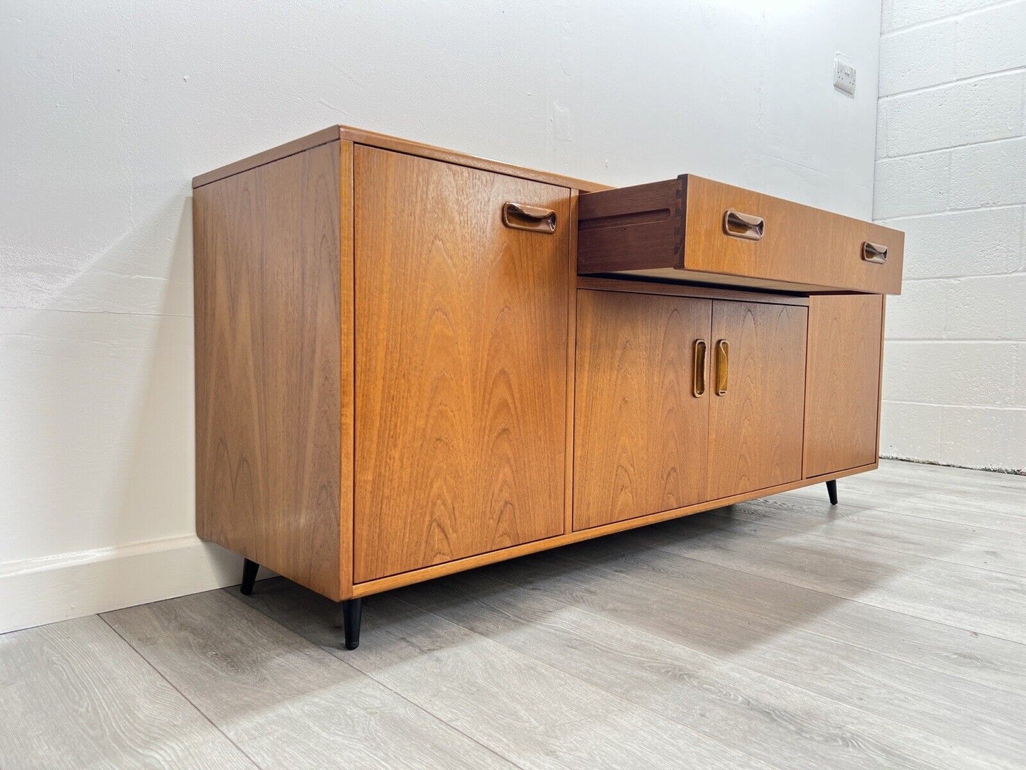 G Plan Fresco, Mid Century Teak Sideboard on Dansette Legs