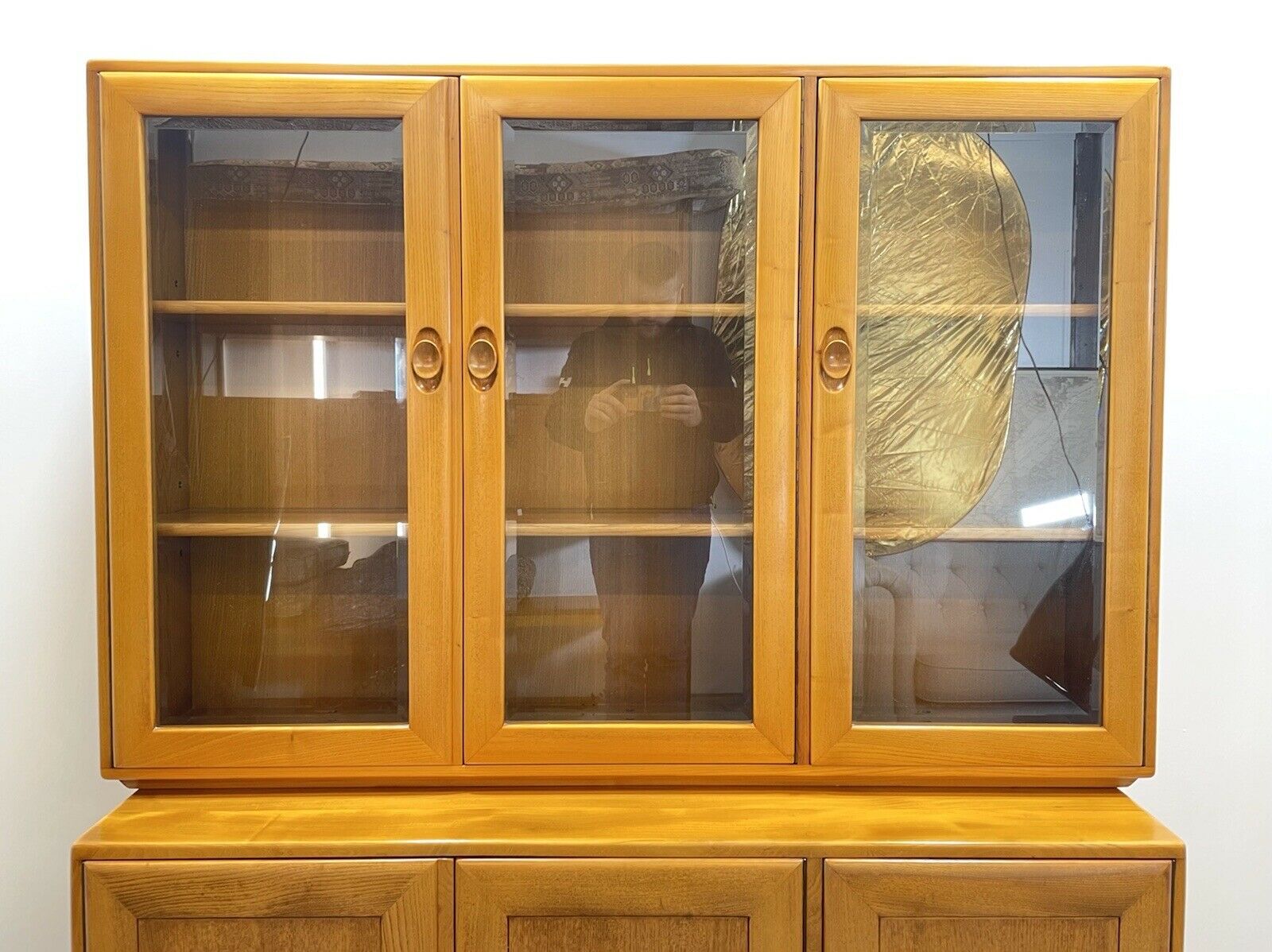 Ercol 468 / 806 Wall Unit / Glazed Display Case