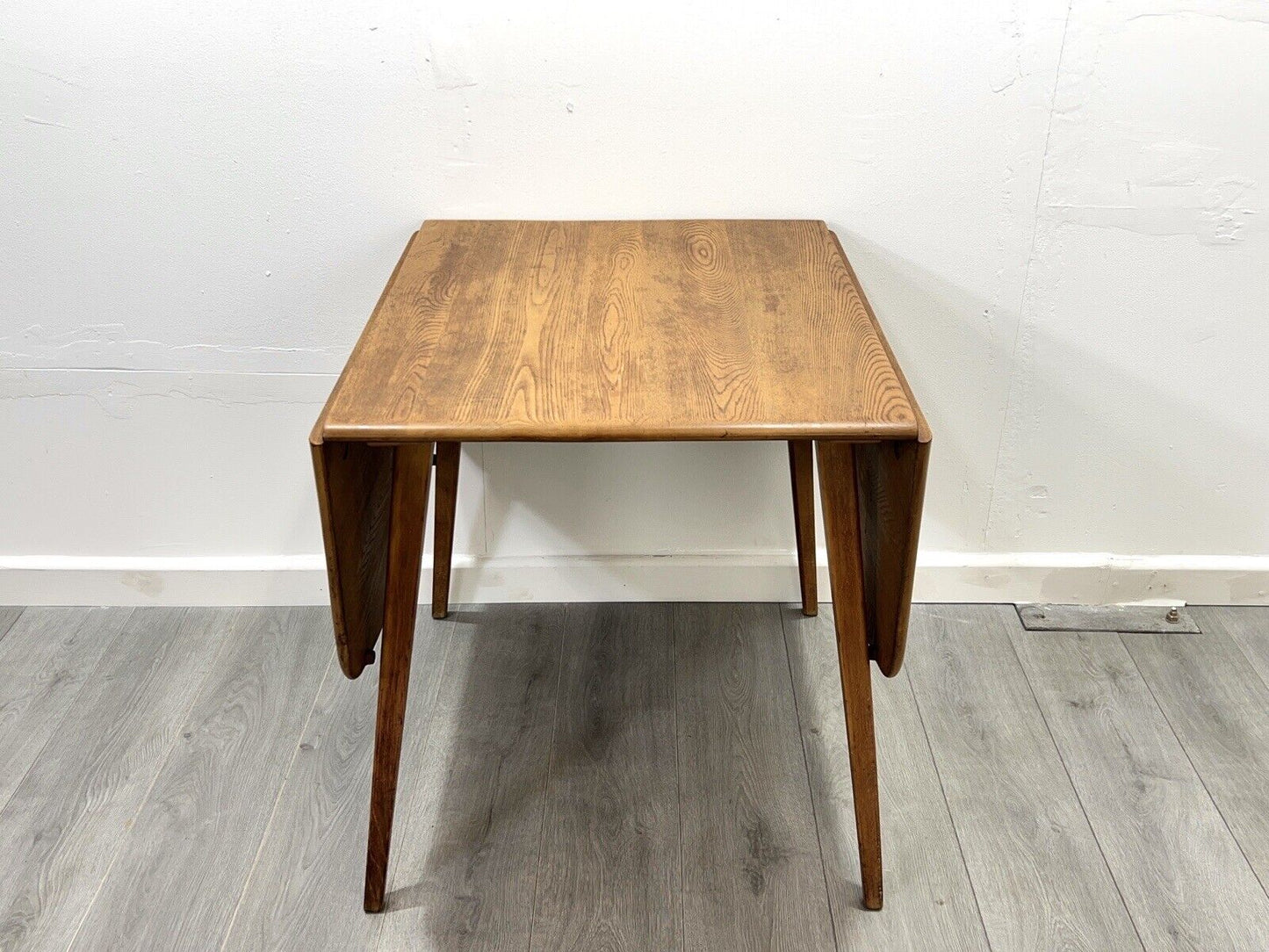 Ercol Model 383, Vintage Blue Label Drop Leaf Rectangular Dining Table