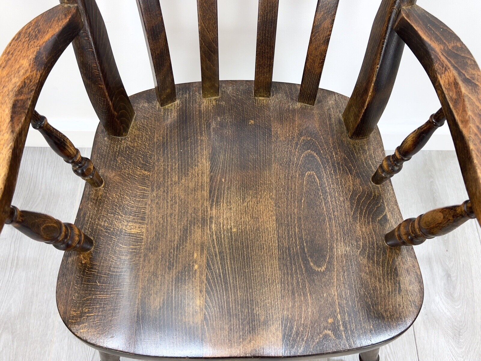 19th Century, Dark Beech Smokers Chair