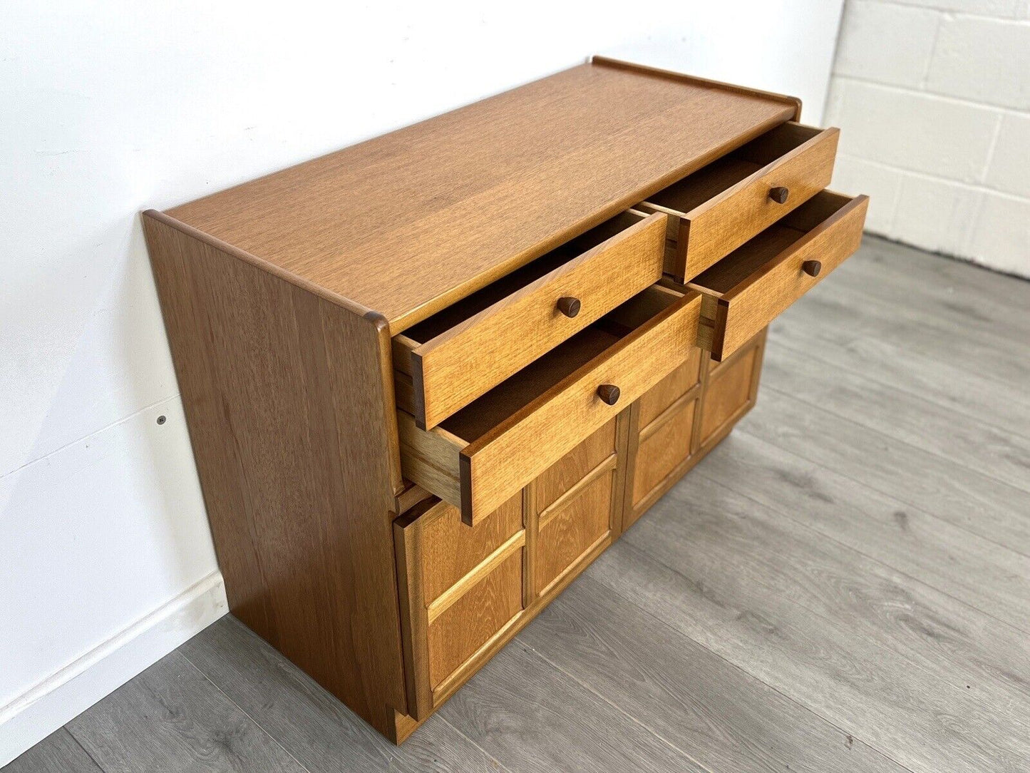 Nathan / Parker Knoll Squares, Mid Century Teak Compact Sideboard / Cupboard