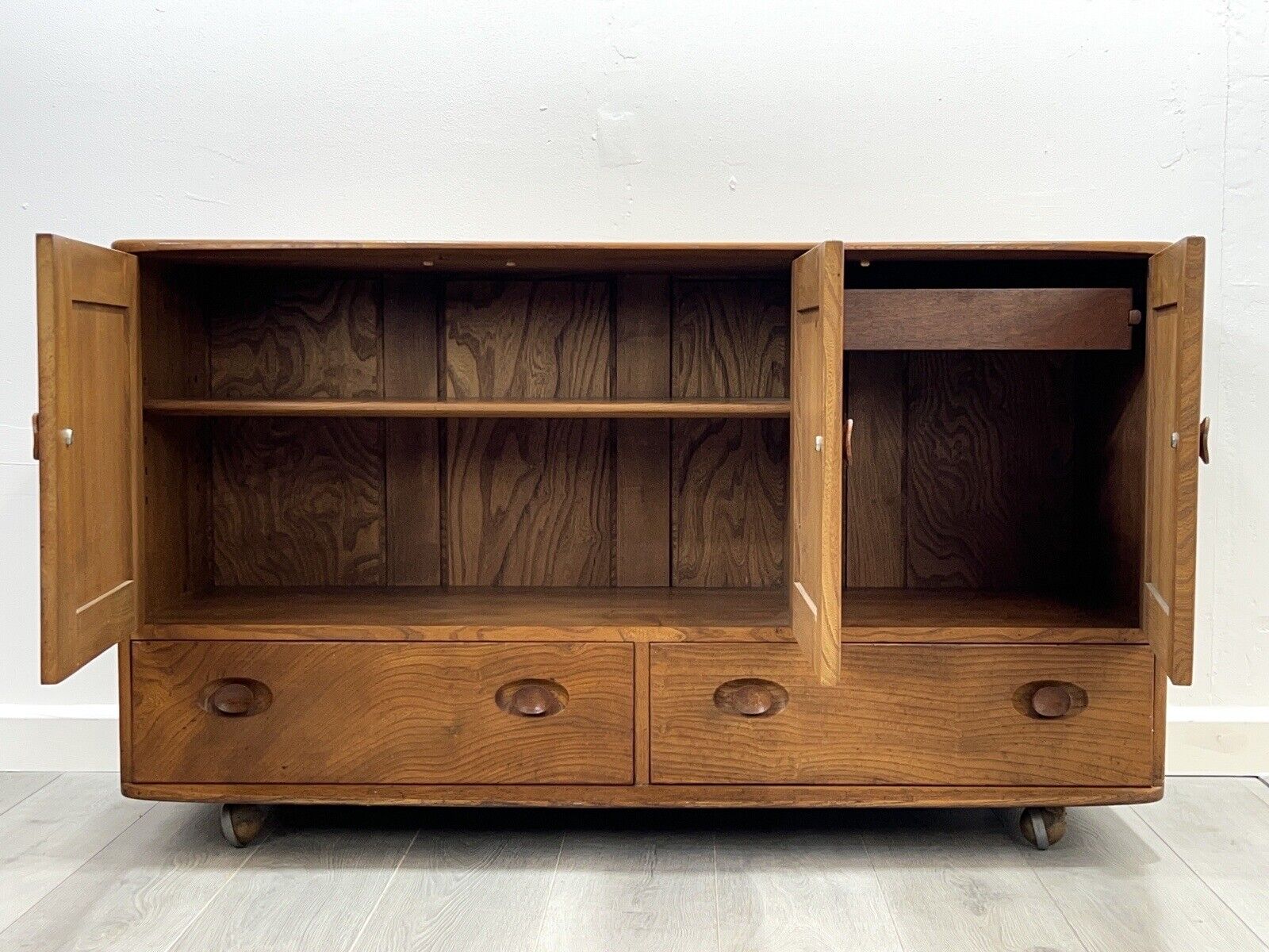 Ercol Model 429, Vintage Blue Label Sideboard on Castors