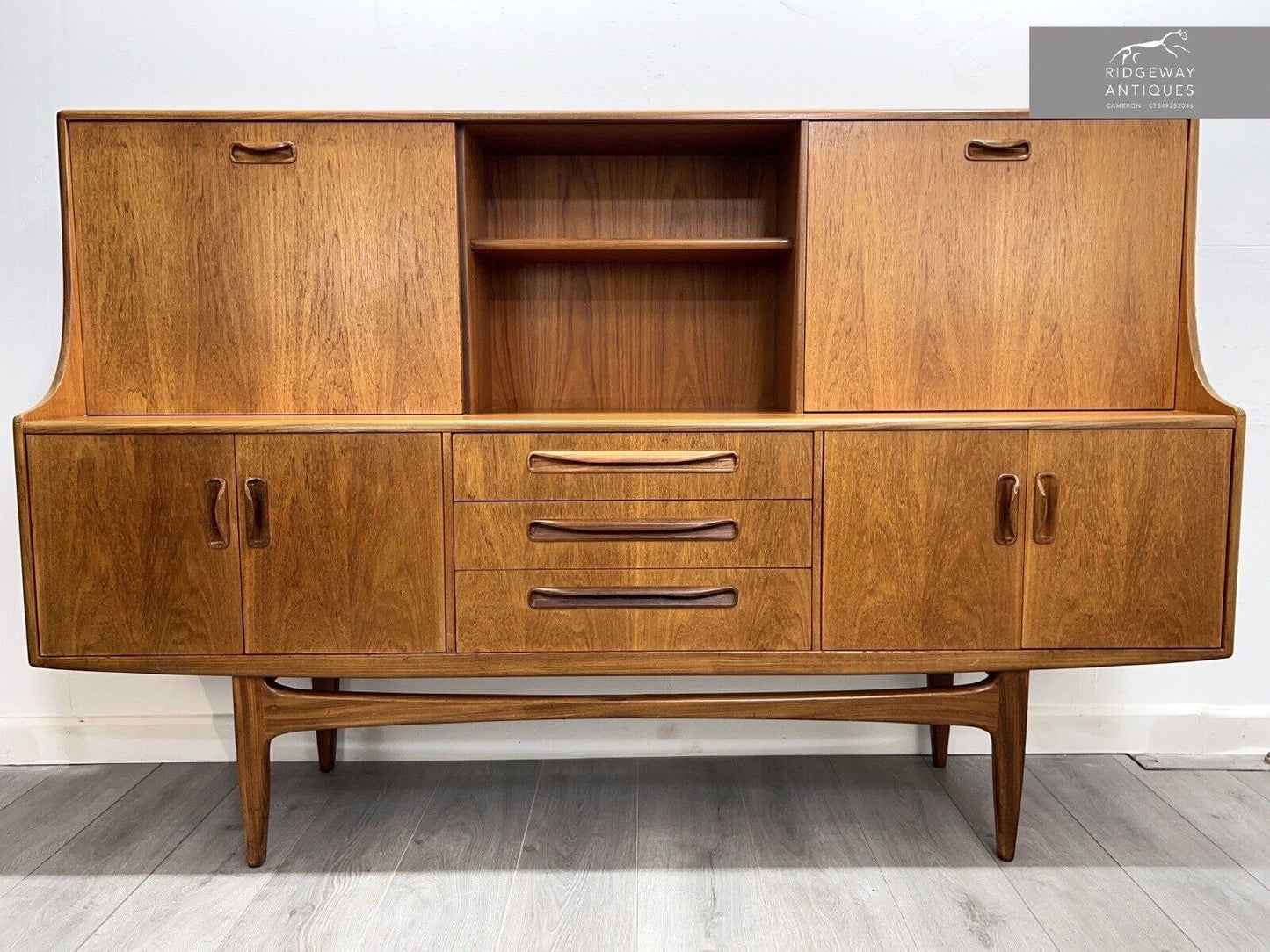 G Plan Fresco, Mid Century Teak Highboard / Tall Sideboard