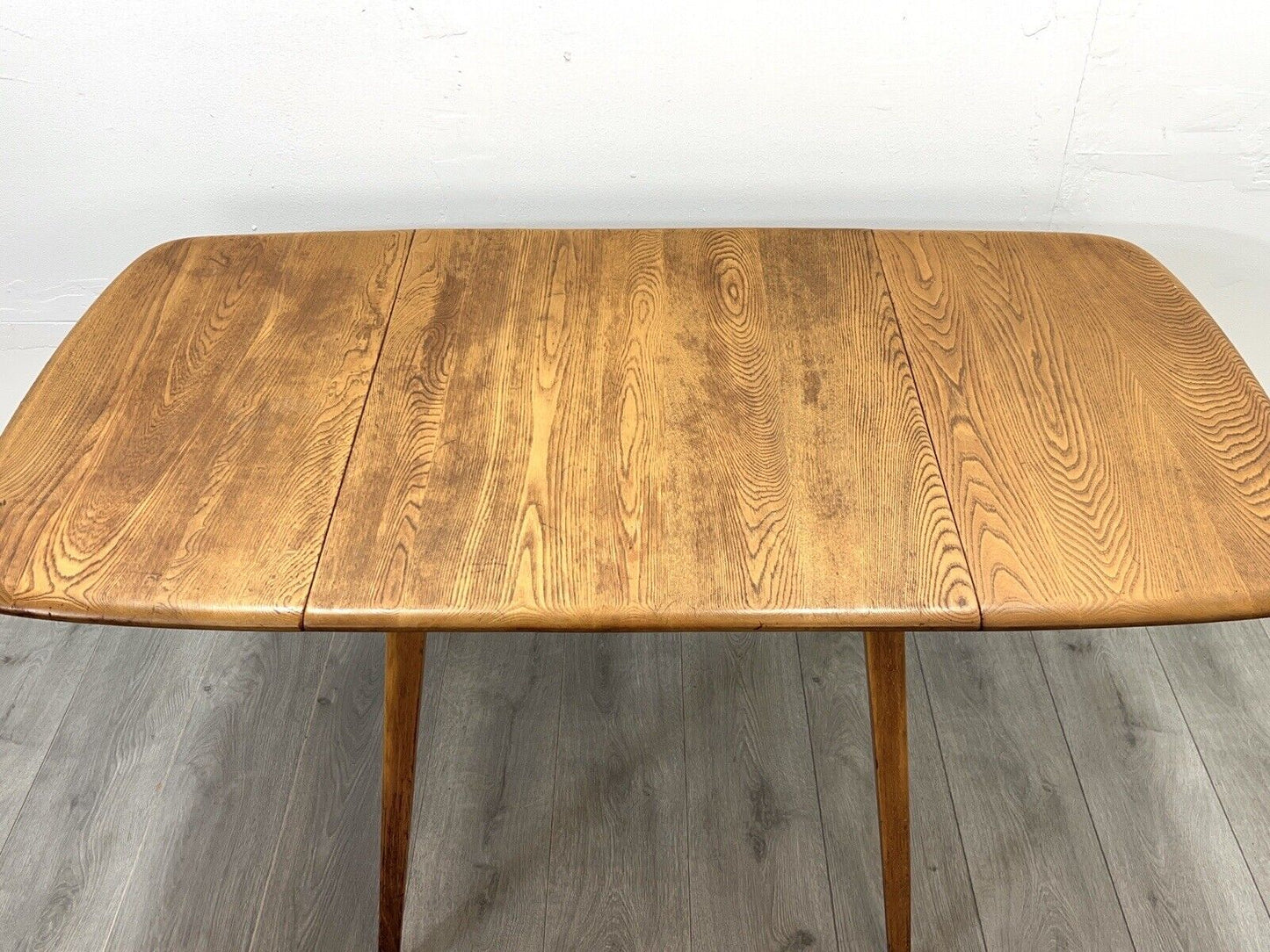 Ercol Model 383, Vintage Blue Label Drop Leaf Rectangular Dining Table